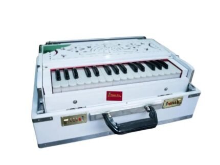 2.5 Octave White Harmonium Compact and Good Sound with Top Quality Reeds - MAYAPURSTORE
