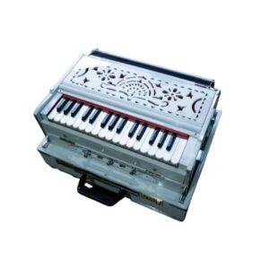 2.5 Octave White Harmonium Compact and Good Sound with Top Quality Reeds - MAYAPURSTORE
