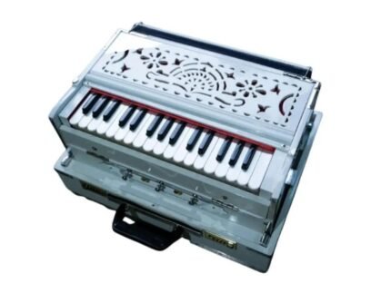 2.5 Octave White Harmonium Compact and Good Sound with Top Quality Reeds - MAYAPURSTORE