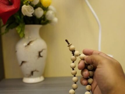 27 Beads Round Japa Mala | 100% Pure Tulsi 12mm | 14mm | 16mm| 20mm | 24 mm | 26mm - MAYAPURSTORE