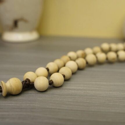 27 Beads Round Japa Mala | 100% Pure Tulsi 12mm | 14mm | 16mm| 20mm | 24 mm | 26mm - MAYAPURSTORE