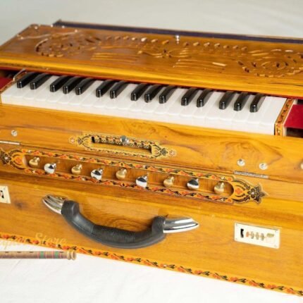 3 Line 9 Scale Changer Harmonium with Beautiful Border Design [Palitana 3 Line 9 Scales, 37 keys, 440 Hz /432 Hz Tune] Free Shipping