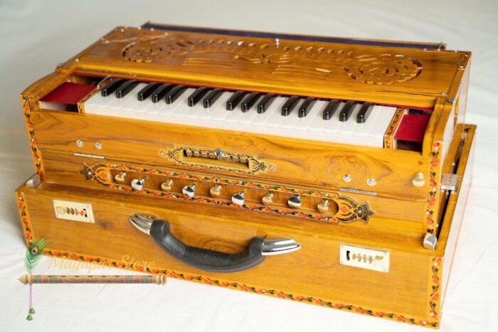 3 Line 9 Scale Changer Harmonium with Beautiful Border Design [Palitana 3 Line 9 Scales, 37 keys, 440 Hz /432 Hz Tune] Free Shipping
