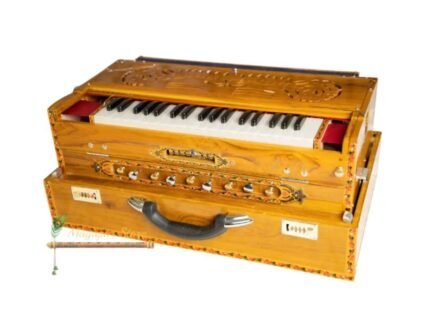 3 Line 9 Scale Changer Harmonium with Beautiful Border Design [Palitana 3 Line 9 Scales, 37 keys, 440 Hz /432 Hz Tune] Free Shipping - MAYAPURSTORE