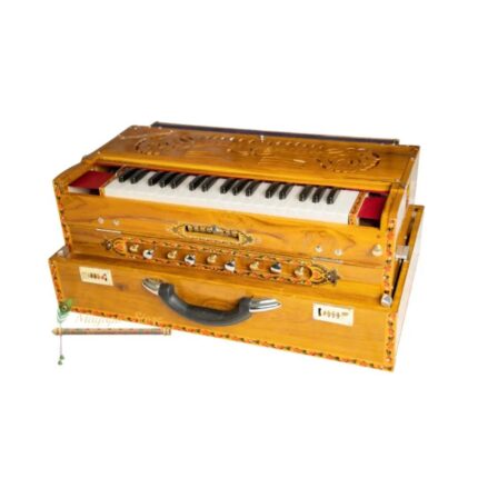 3 Line 9 Scale Changer Harmonium with Beautiful Border Design [Palitana 3 Line 9 Scales, 37 keys, 440 Hz /432 Hz Tune] Free Shipping - MAYAPURSTORE