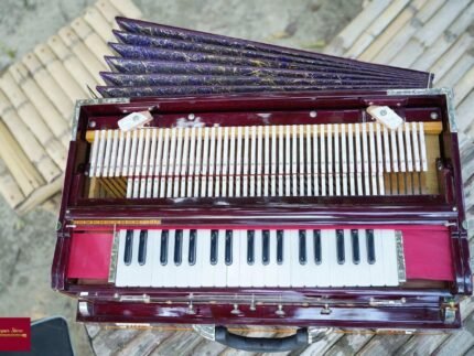 4 Line 13 Scale Changer Professional Harmonium Available in "Premier Star Reeds" 440 / 432 Hz Tune, 37 Movable Keys - MAYAPURSTORE