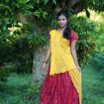 Red Gopi Dress Comes with Dupatta and customized Blouse/ Fabric itself.
