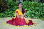 Red Gopi Dress Comes with Dupatta and customized Blouse/ Fabric itself.