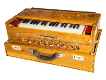 3 Line 9 Scale Changer Harmonium with Palitana Reeds, Burma Teak, 37 Keys, 432/440 Hz