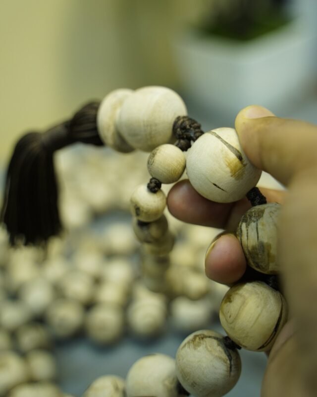 Tulsi japa mala, 108 beads, handmade in Mayapur Dham